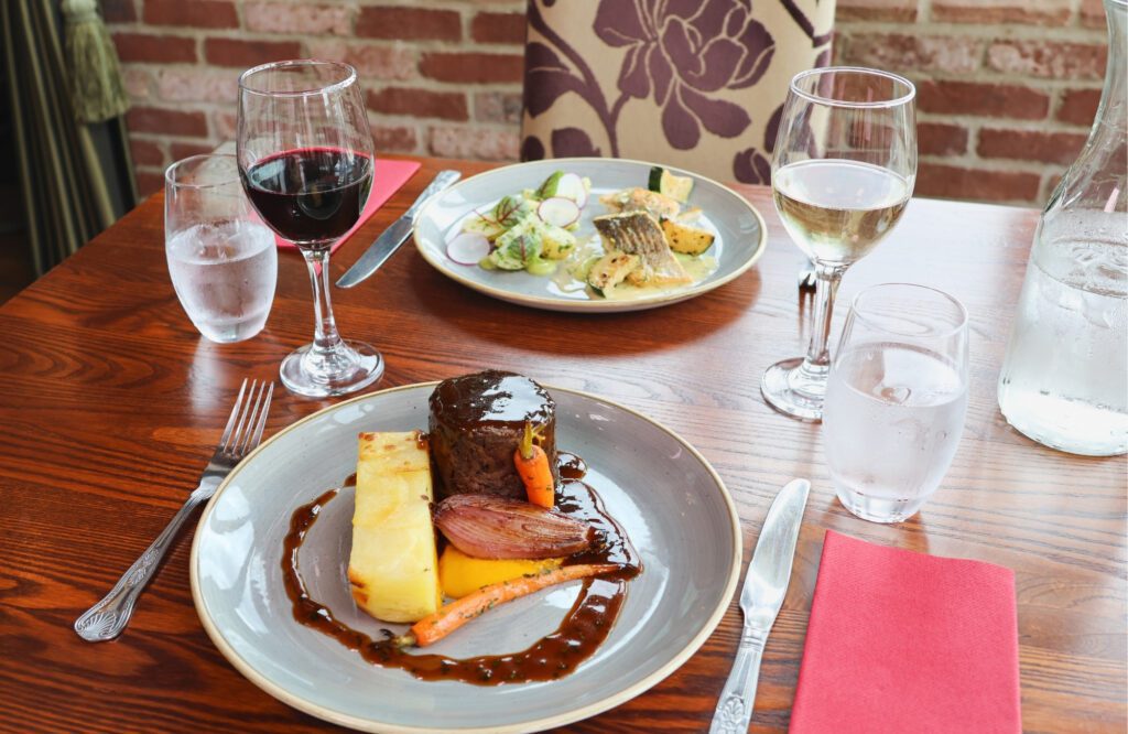 Delicious dinner in Kings restaurant