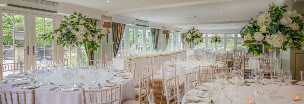 Old Thorns Hampshire Suite set up for a wedding breakfast