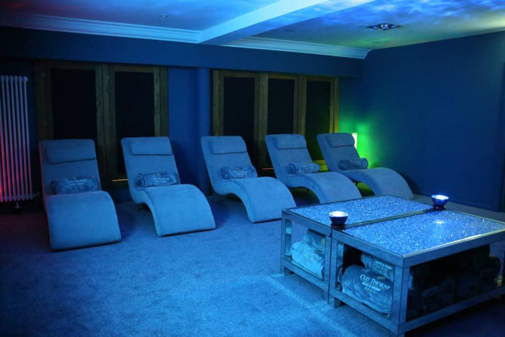 Ocean Relaxation Room with ambience lighting at Old Thorns Spa