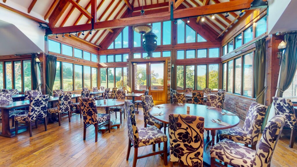 Photo of the Kings Restaurant with picturesque views of the Golf Course at Old Thorns