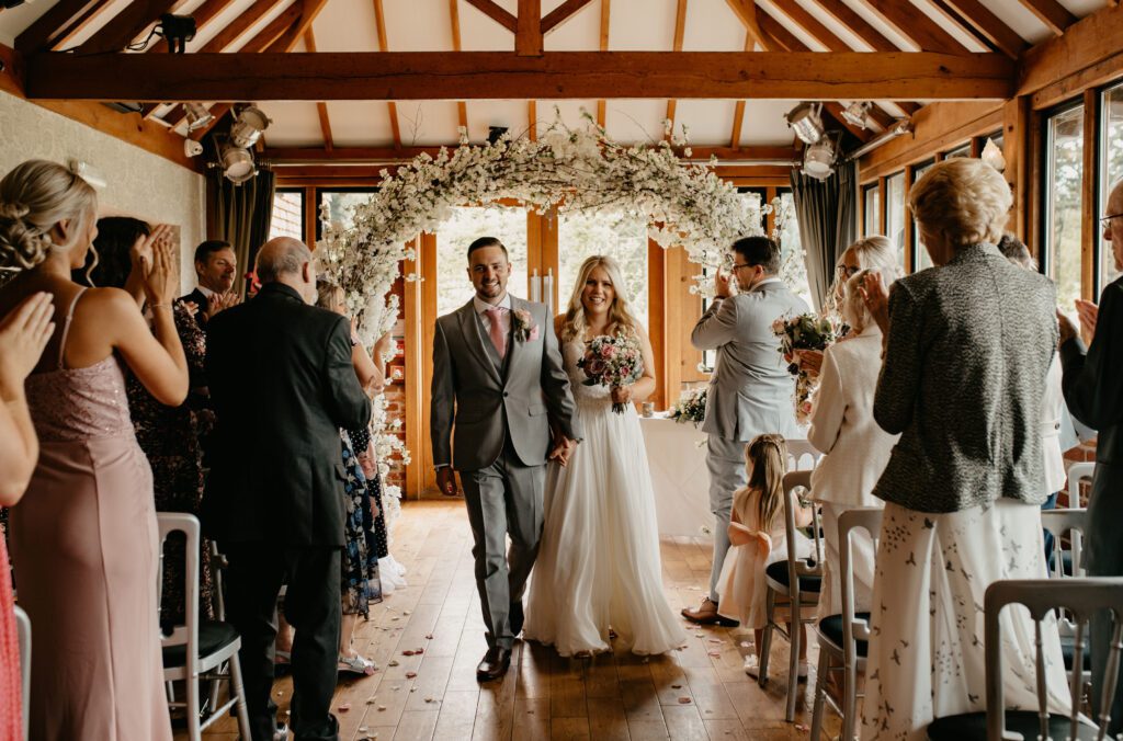 Bride and Groom married in the Hampshire Suite at Old Thorns Hotel & Resort.