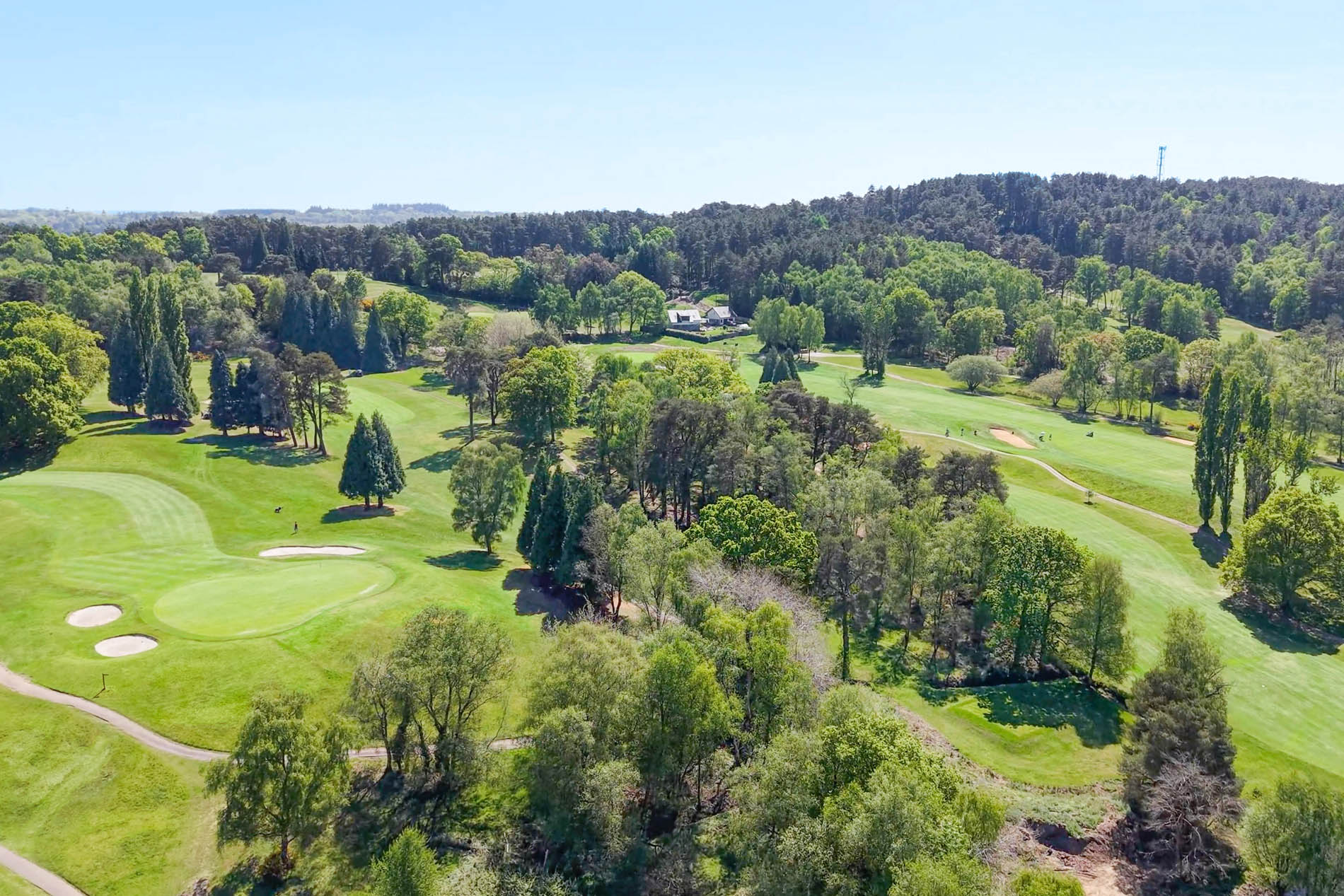 Drone Shot of Old Thorns Golf Course, Liphook, Hampshire