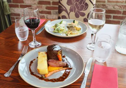 Delicious dinner in Kings restaurant